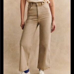 Sezane Le Crop Light Beige - Size 8
